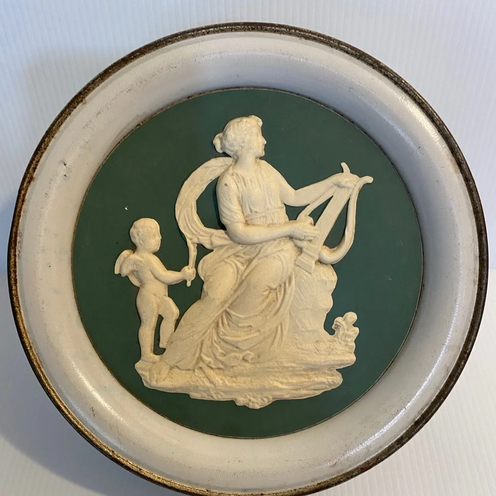 Antique Tin Rare Decorative Vintage Metal Tins Ornate Filigree Art Keepsake Tins